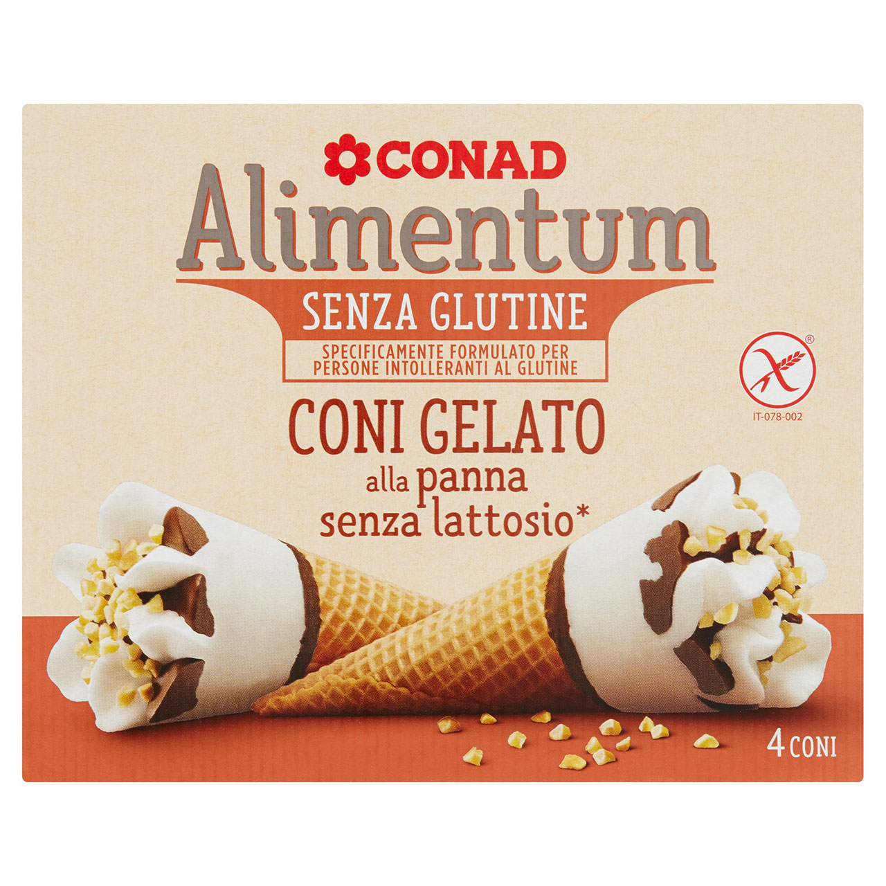 Coni Gelato Panna Senza Lattorio e Glutine Conad