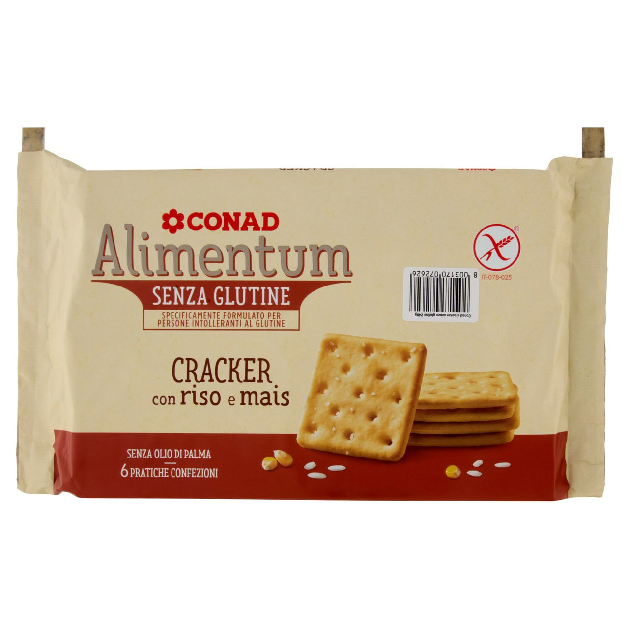 Cracker con riso e mais 6 confezioni Alimentum