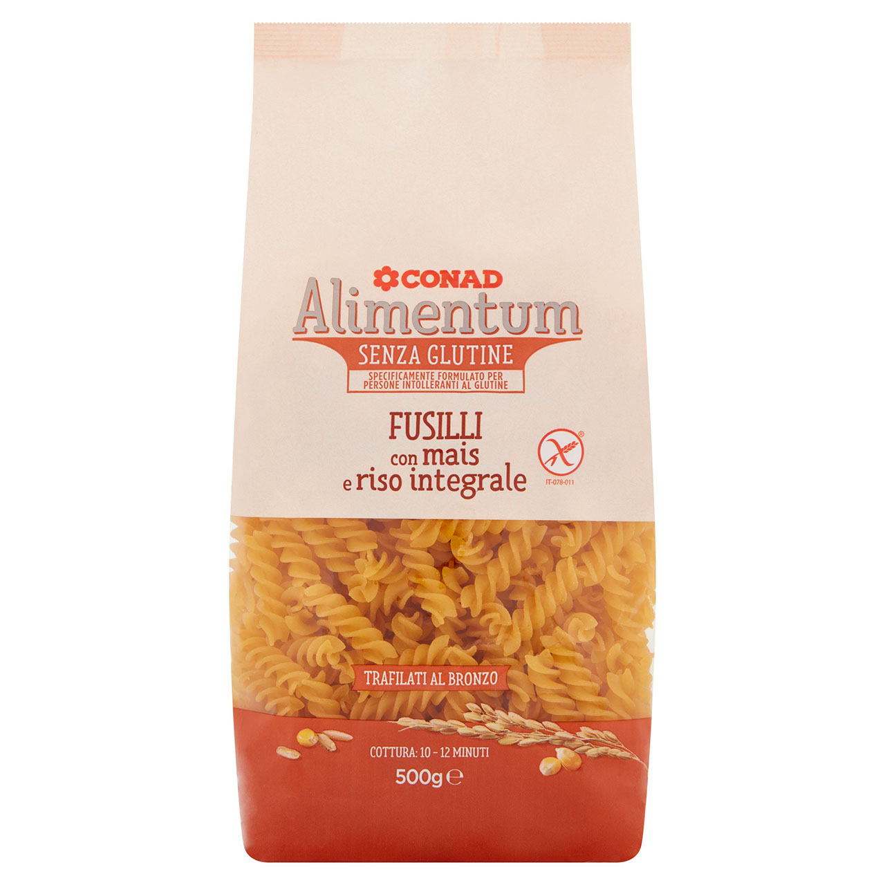 Fusilli No Glutine Mais e Riso 500 g Conad online