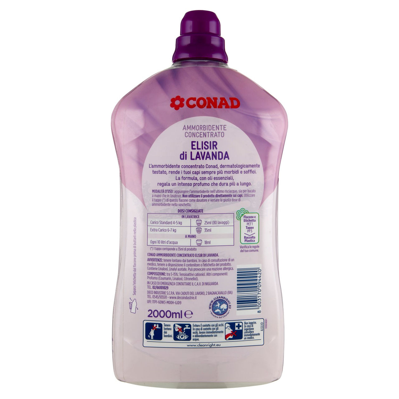 CONAD Ammorbidente Concentrato Elisir di Lavanda 2000 ml