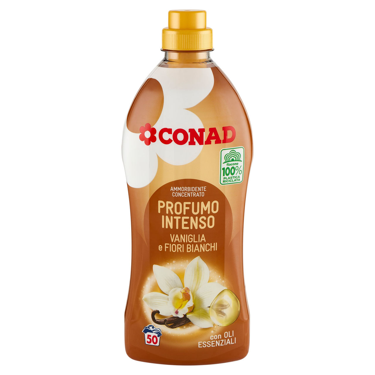 CONAD Ammorbidente Concentrato Profumo Intenso Vaniglia e Fiori Bianchi 1250 ml