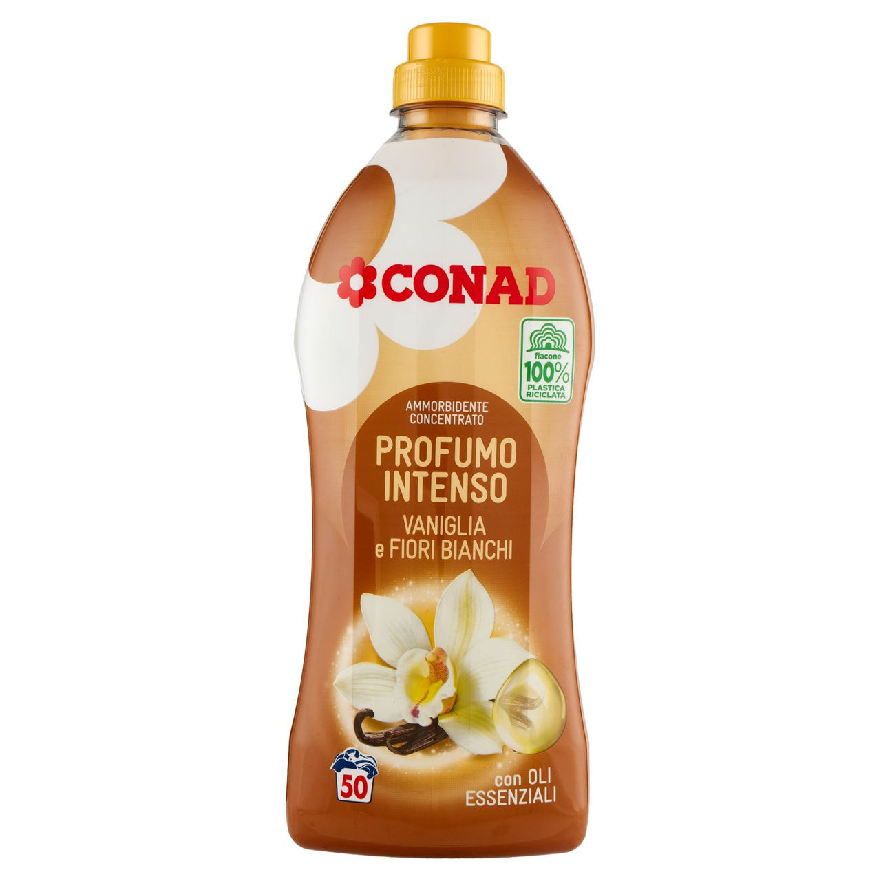 CONAD Ammorbidente Concentrato Profumo Intenso Vaniglia e Fiori Bianchi 1250 ml