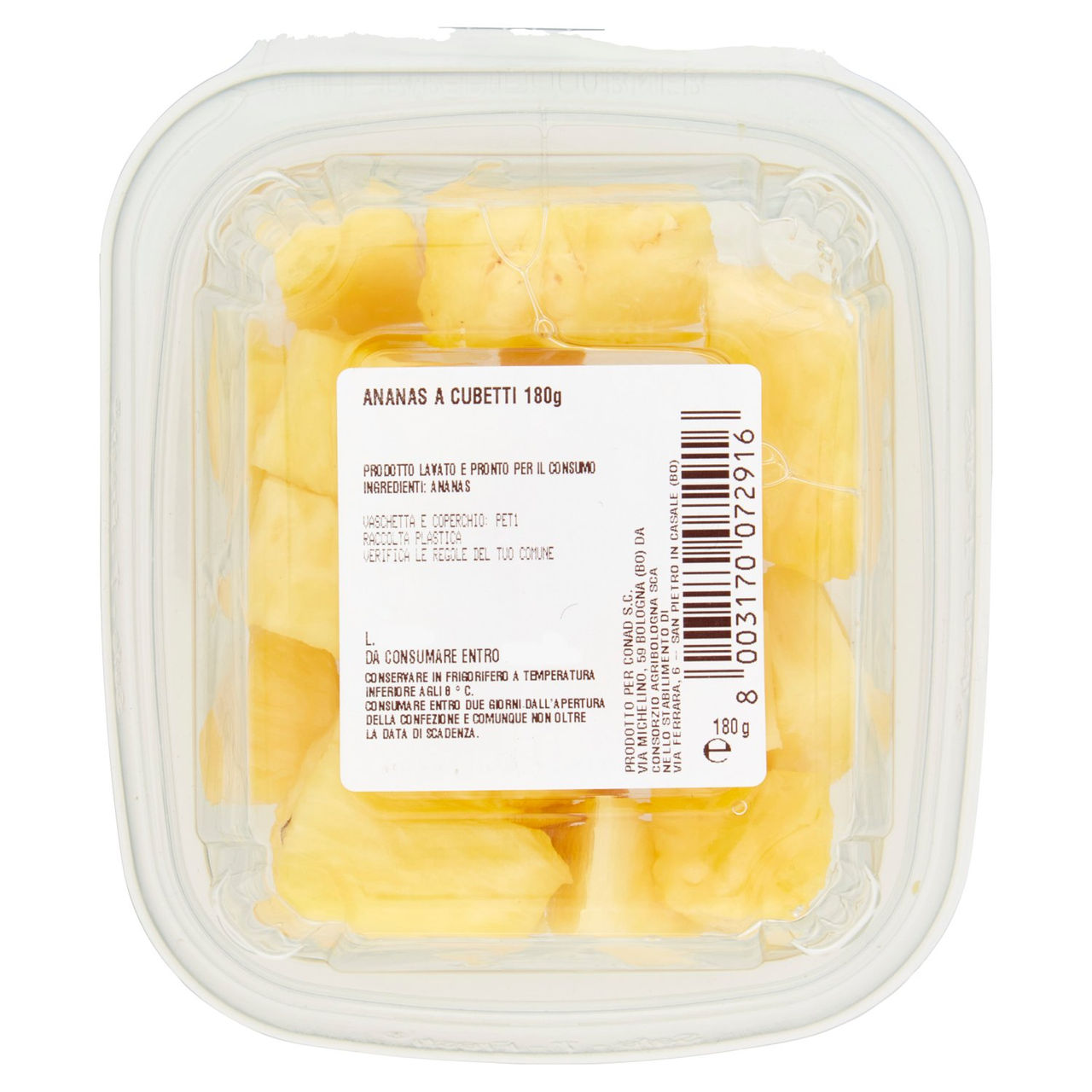 Ananas a Cubetti 180 g Conad in vendita online