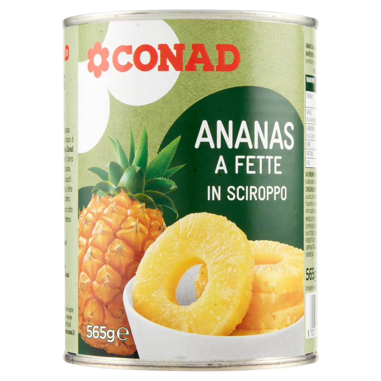 Ananas a Fette in Sciroppo 565 g Conad