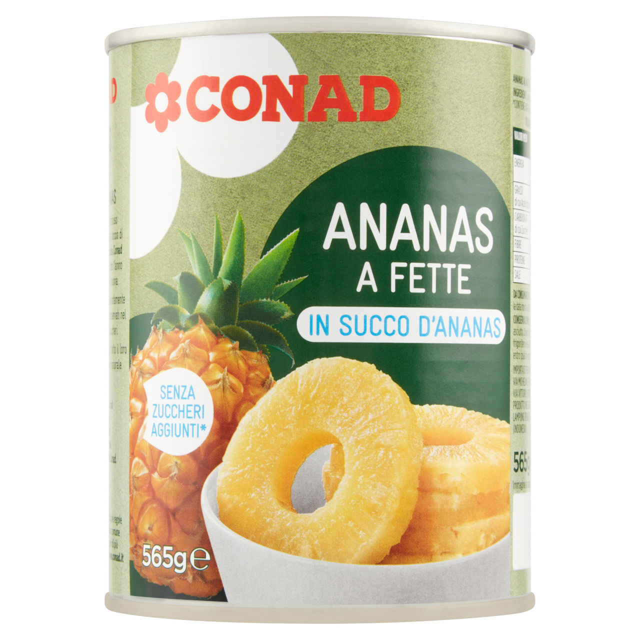 Ananas a Fette in Succo d'Ananas 565 g Conad