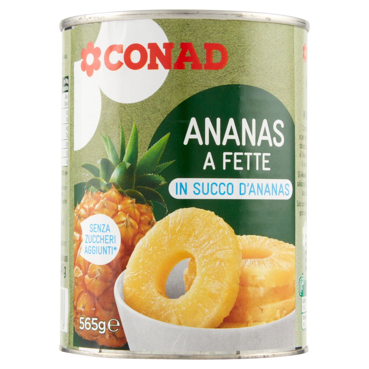 Ananas a Fette in Succo d'Ananas 565 g Conad