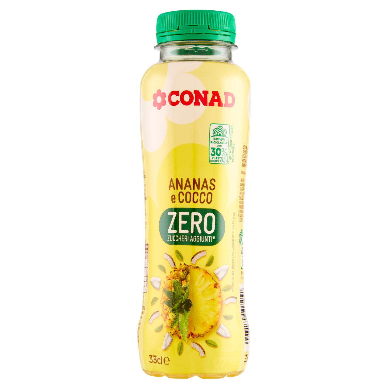 CONAD Ananas e Cocco Zero Zuccheri Aggiunti* 33 cl