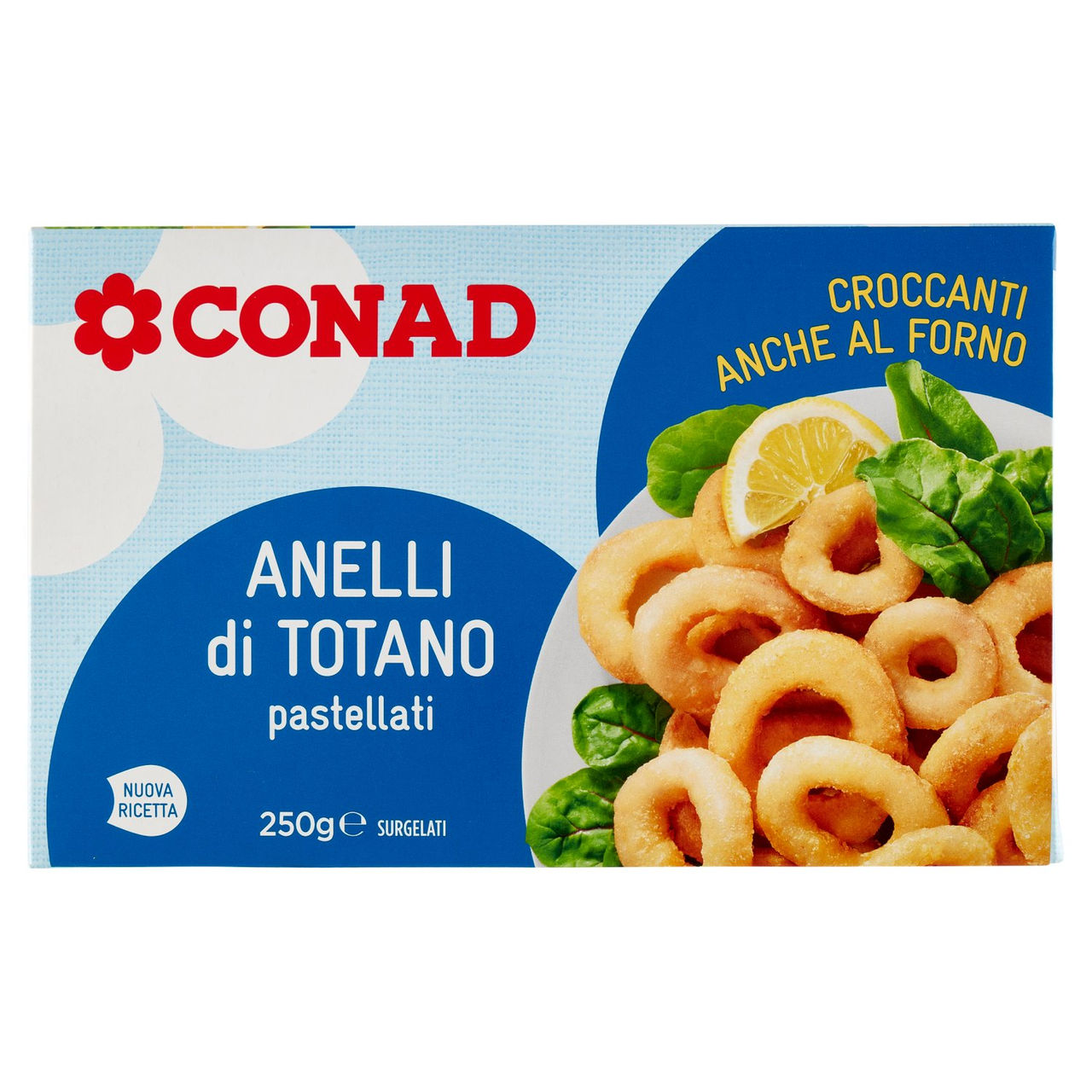 CONAD Anelli di Totano pastellati Surgelati 250 g