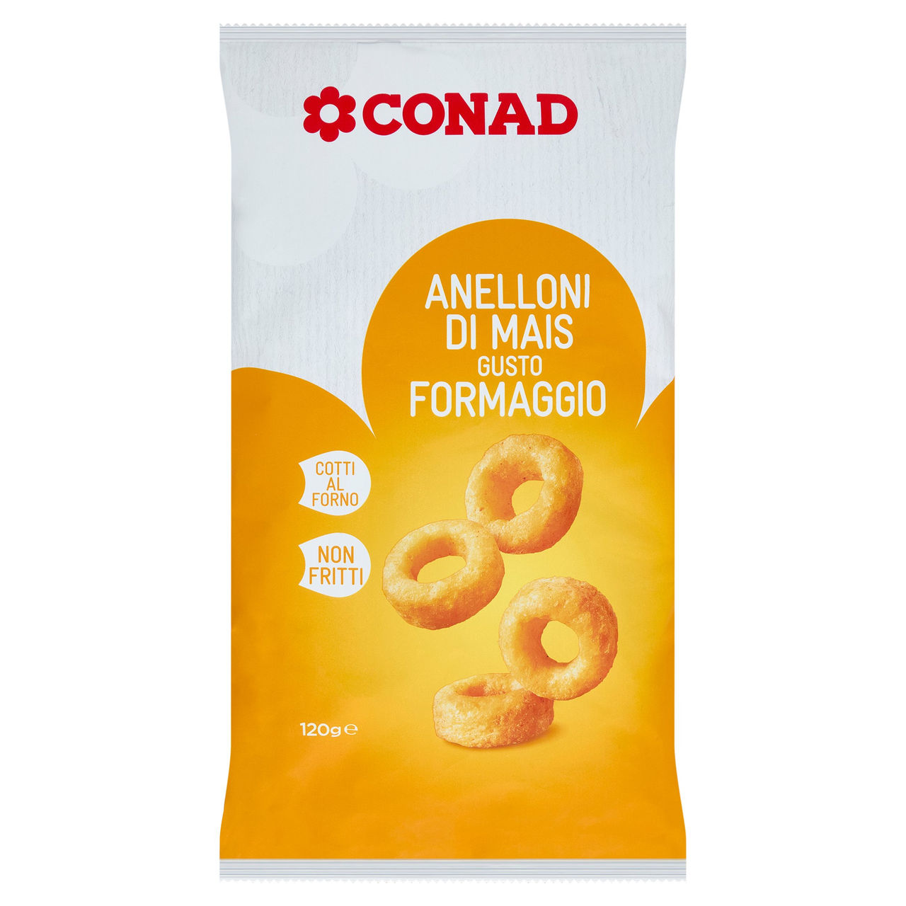 CONAD Anelloni di Mais Gusto Formaggio 120 g