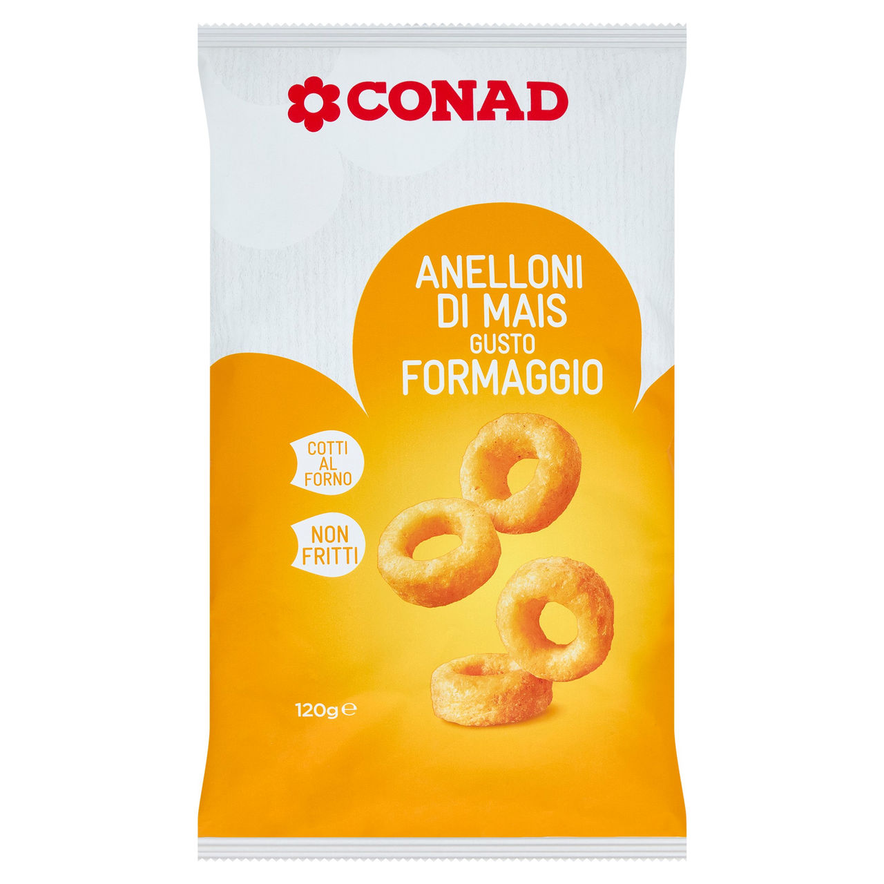 CONAD Anelloni di Mais Gusto Formaggio 120 g