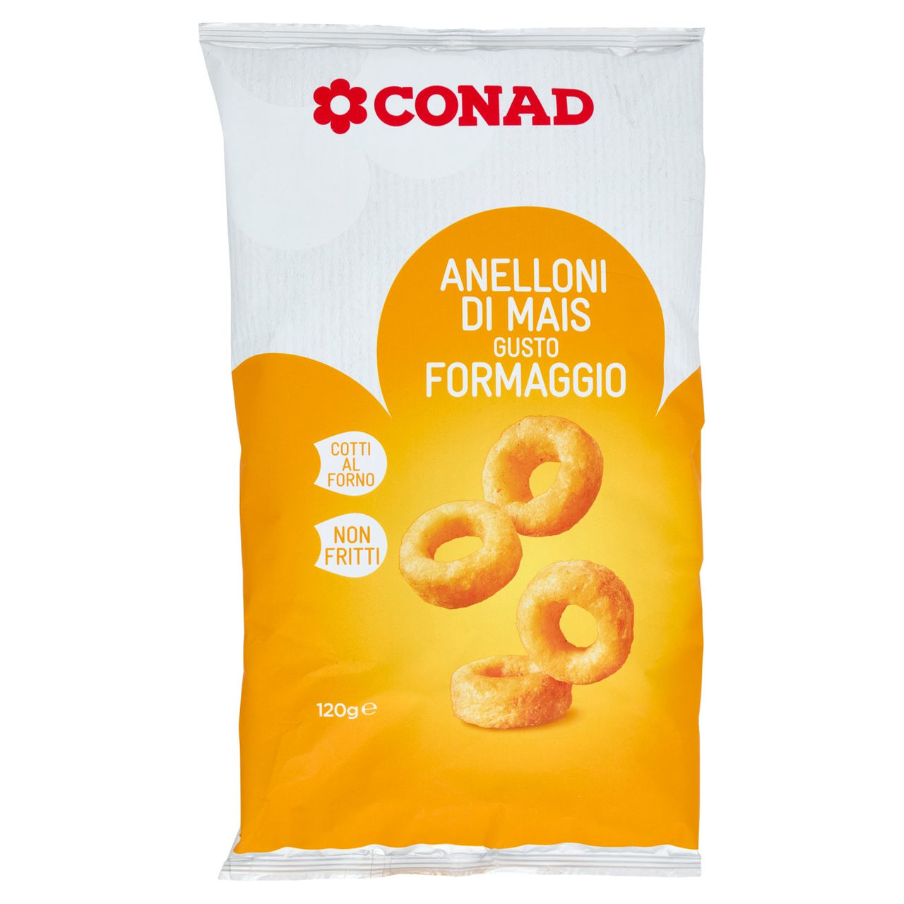 CONAD Anelloni di Mais Gusto Formaggio 120 g
