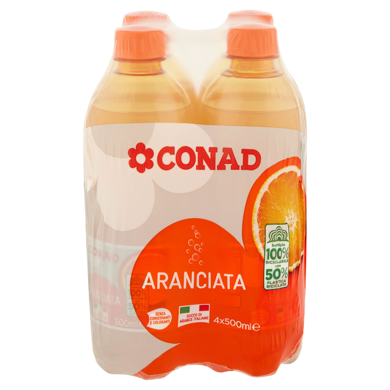 Aranciata 4 x 500 ml Conad