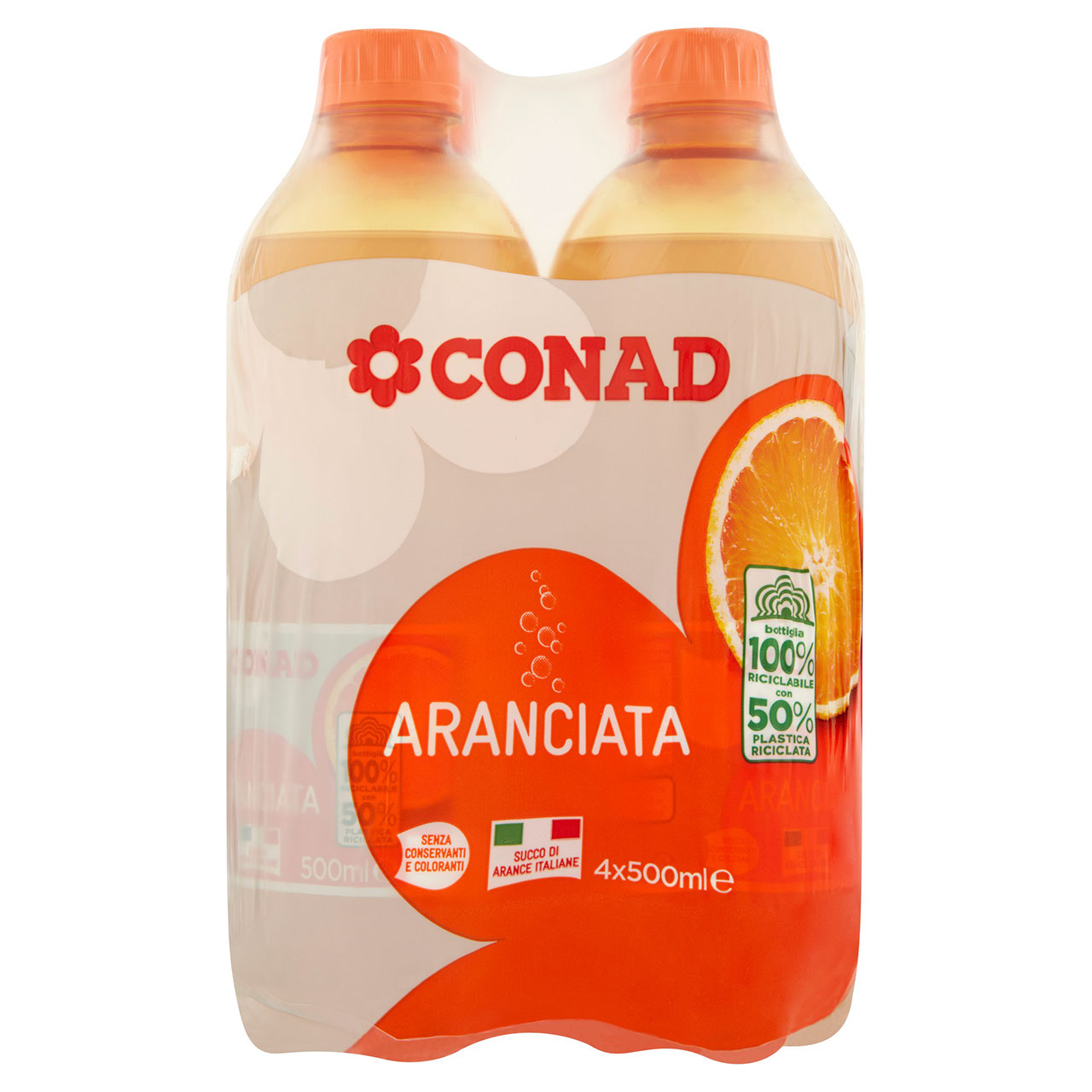 Aranciata 4 x 500 ml Conad