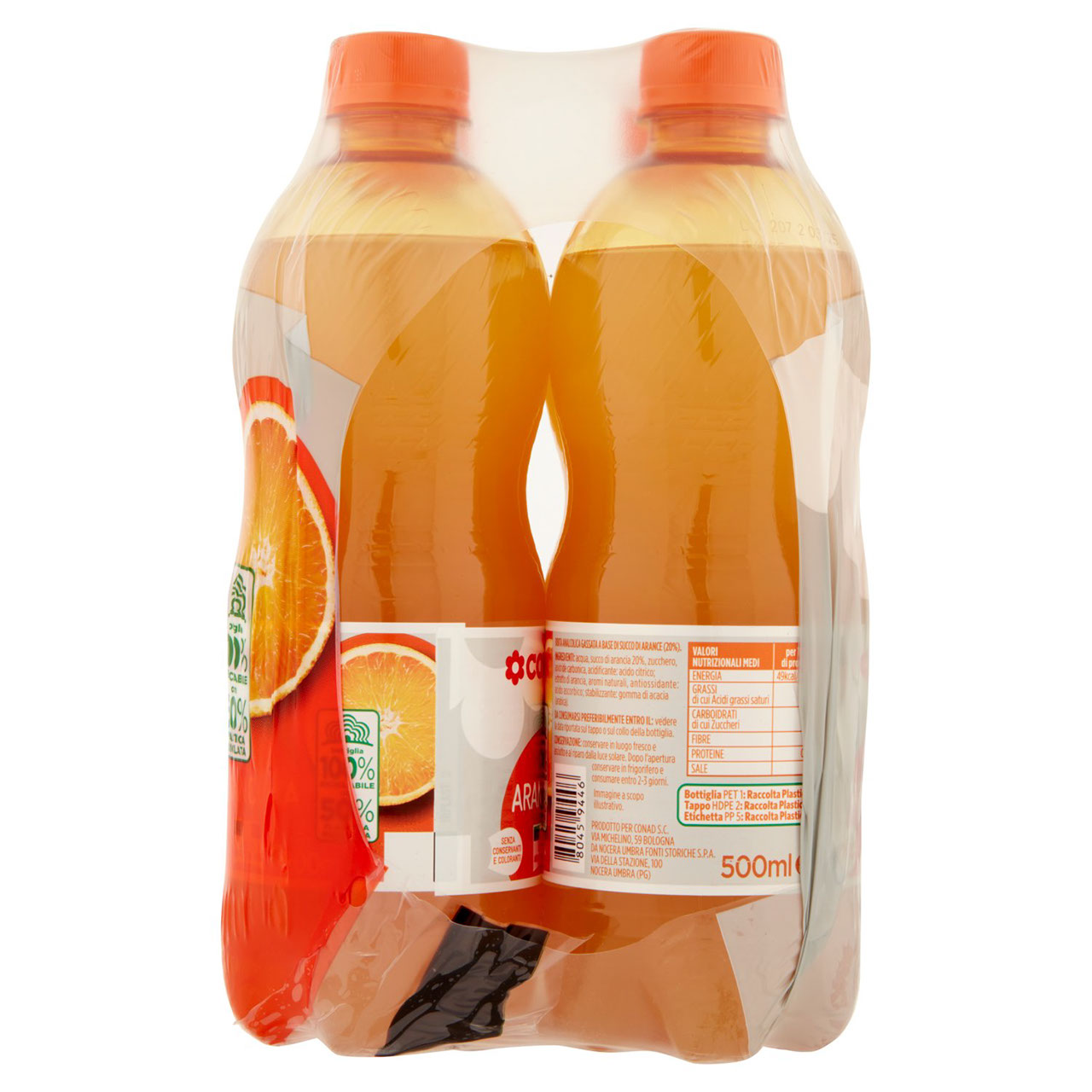 Aranciata 4 x 500 ml Conad