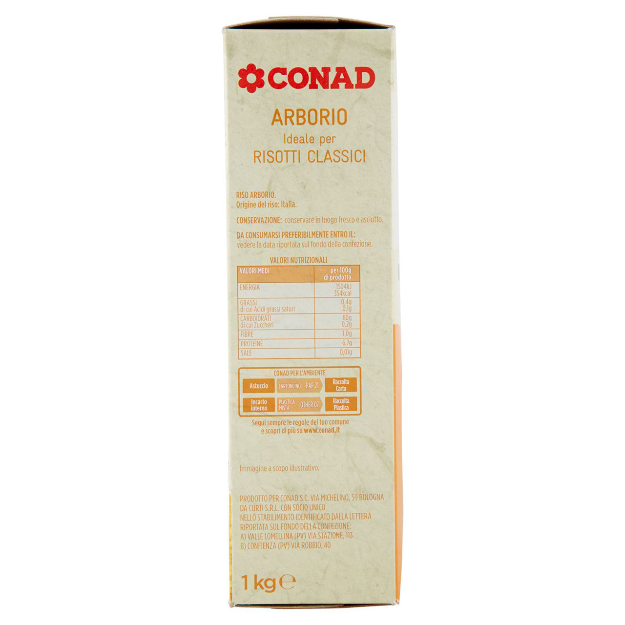 Riso Arborio 1 kg Conad in vendita online