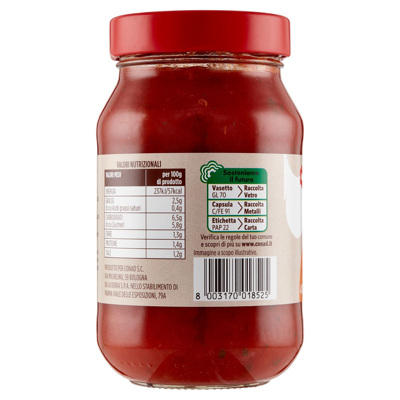 Sugo Arrabbiata 400 g Conad in vendita online