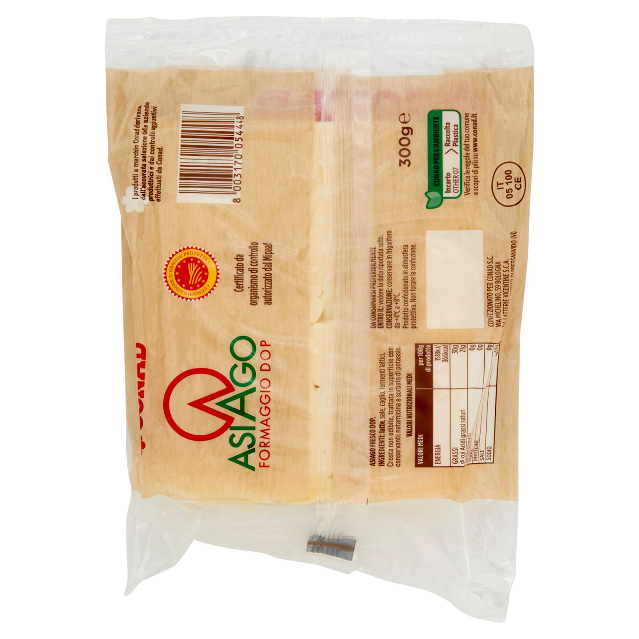 Asiago Formaggio DOP 300 g Conad in vendita online