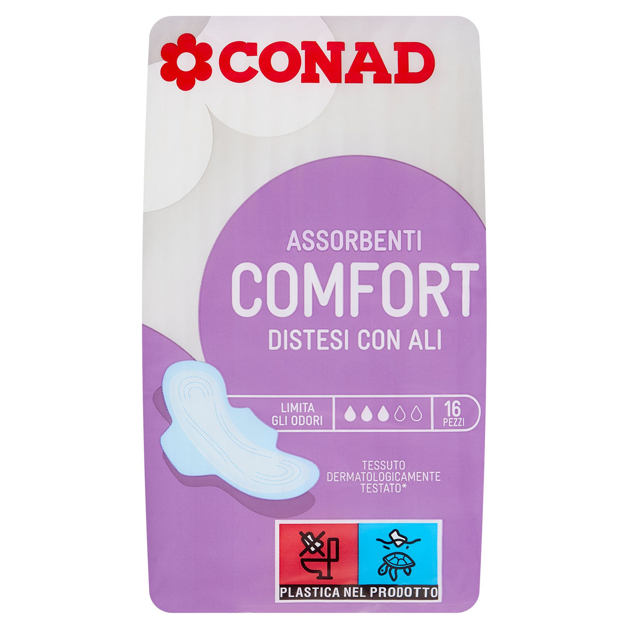 CONAD Assorbenti Comfort Distesi con Ali 16 pz