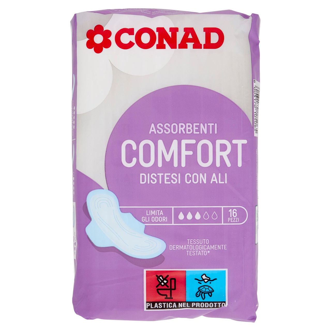 CONAD Assorbenti Comfort Distesi con Ali 16 pz