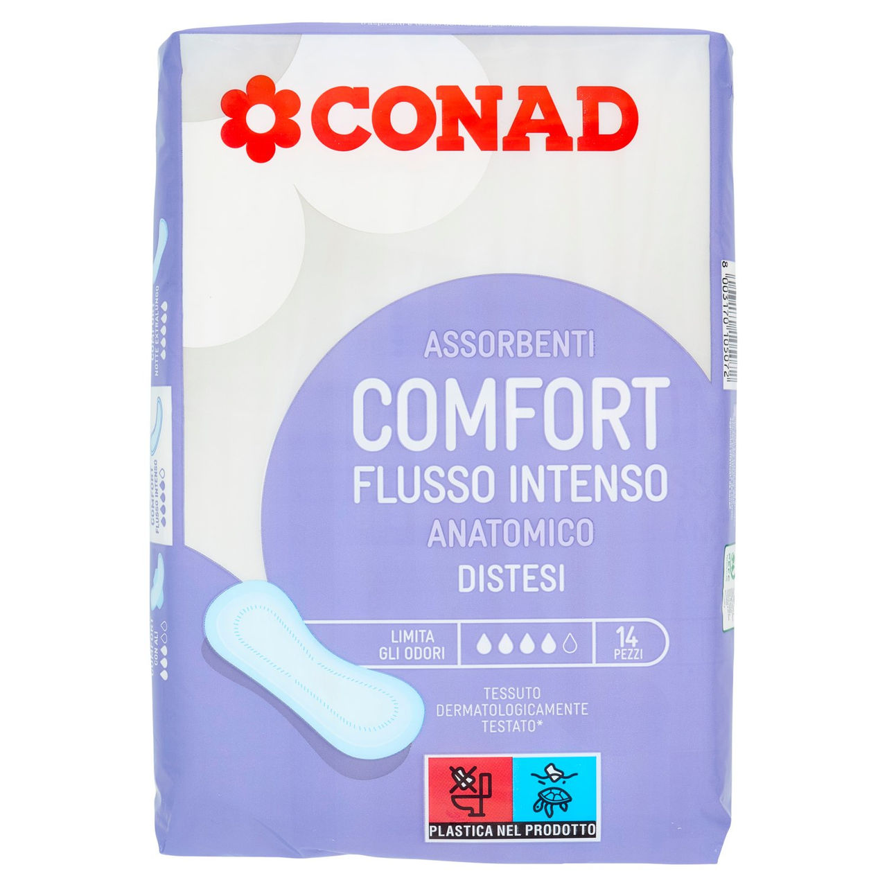 CONAD Assorbenti Comfort Flusso Intenso Anatomico Distesi 14 pz