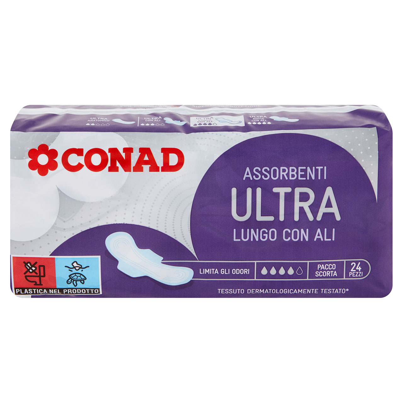 Assorbenti Ultra Lungo con Ali 24 pz Conad