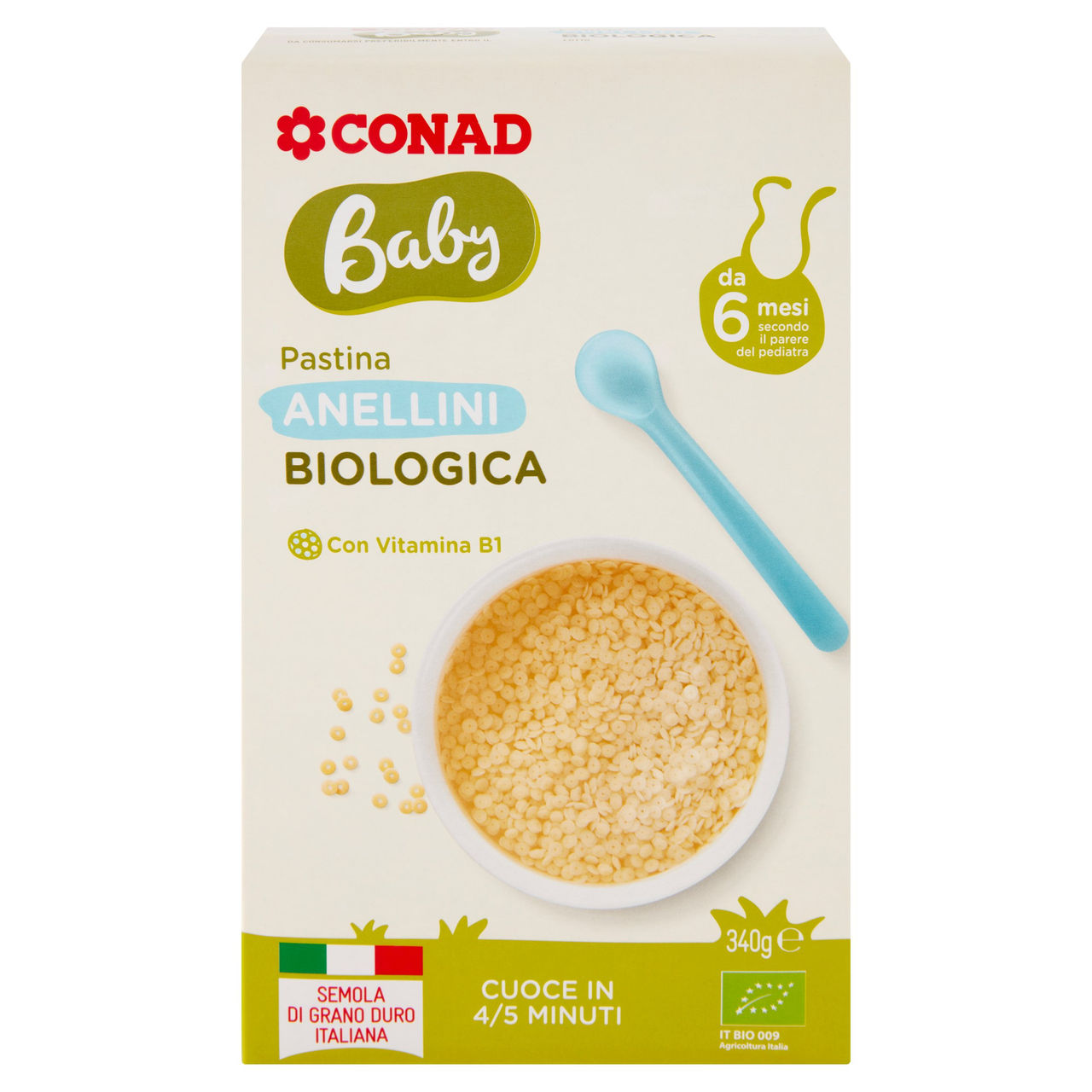 Baby Anellini Pastina Biologica 340 g Conad