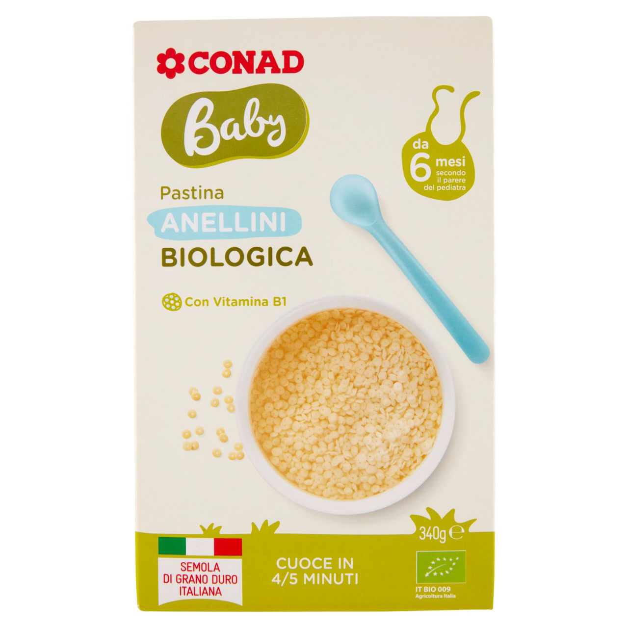 Baby Anellini Pastina Biologica 340 g Conad