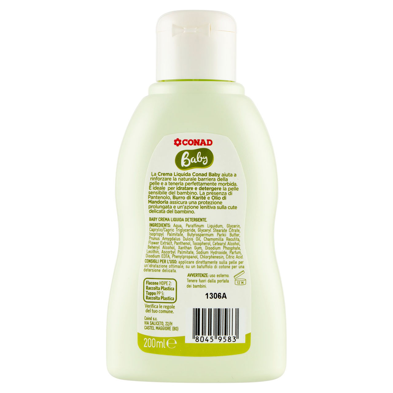 Baby Crema Liquida Detergente 200 ml Conad