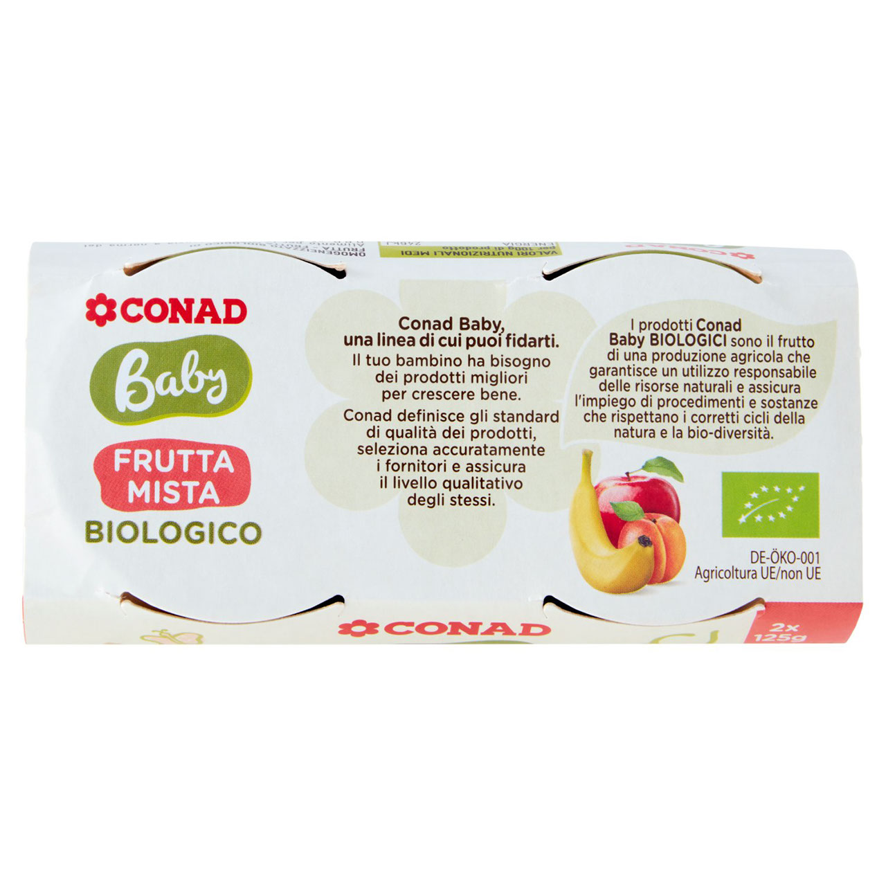 Baby Frutta Mista Biologico Omogeneizzato 2x125g