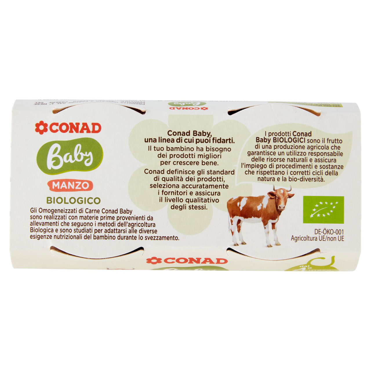 Omogeneizzato Bio con Carne di Manzo 2x80 g