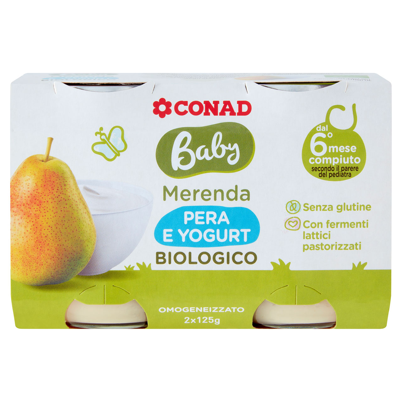 Baby Merenda Pera e Yogurt Biologico Conad