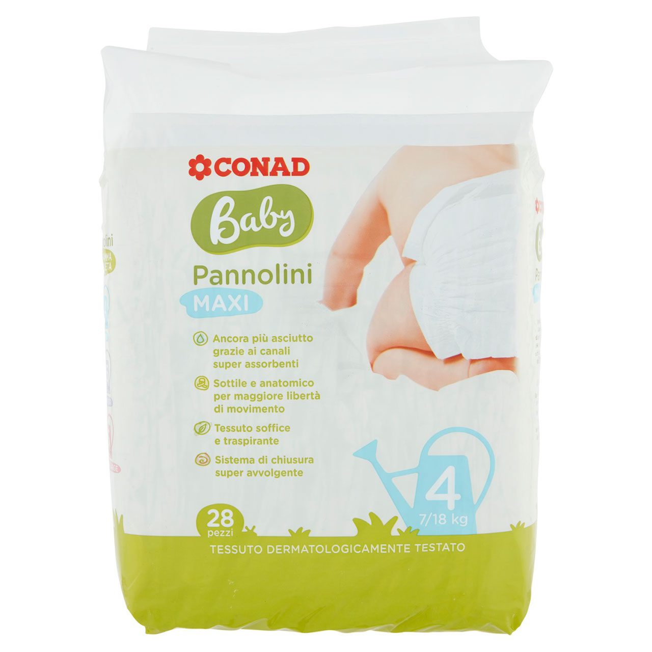 Baby Pannolini Maxi 4 7/18kg 28 pezzi Conad online