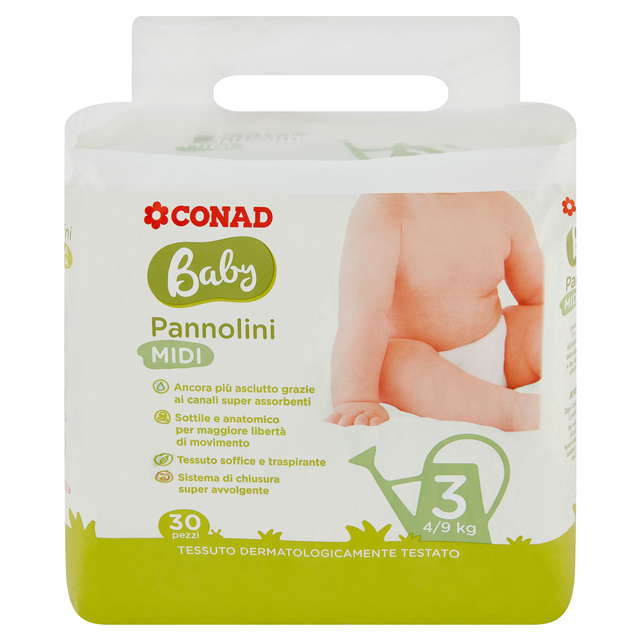 Pannolini Midi 4-9 kg taglia 3 30 pz Conad online