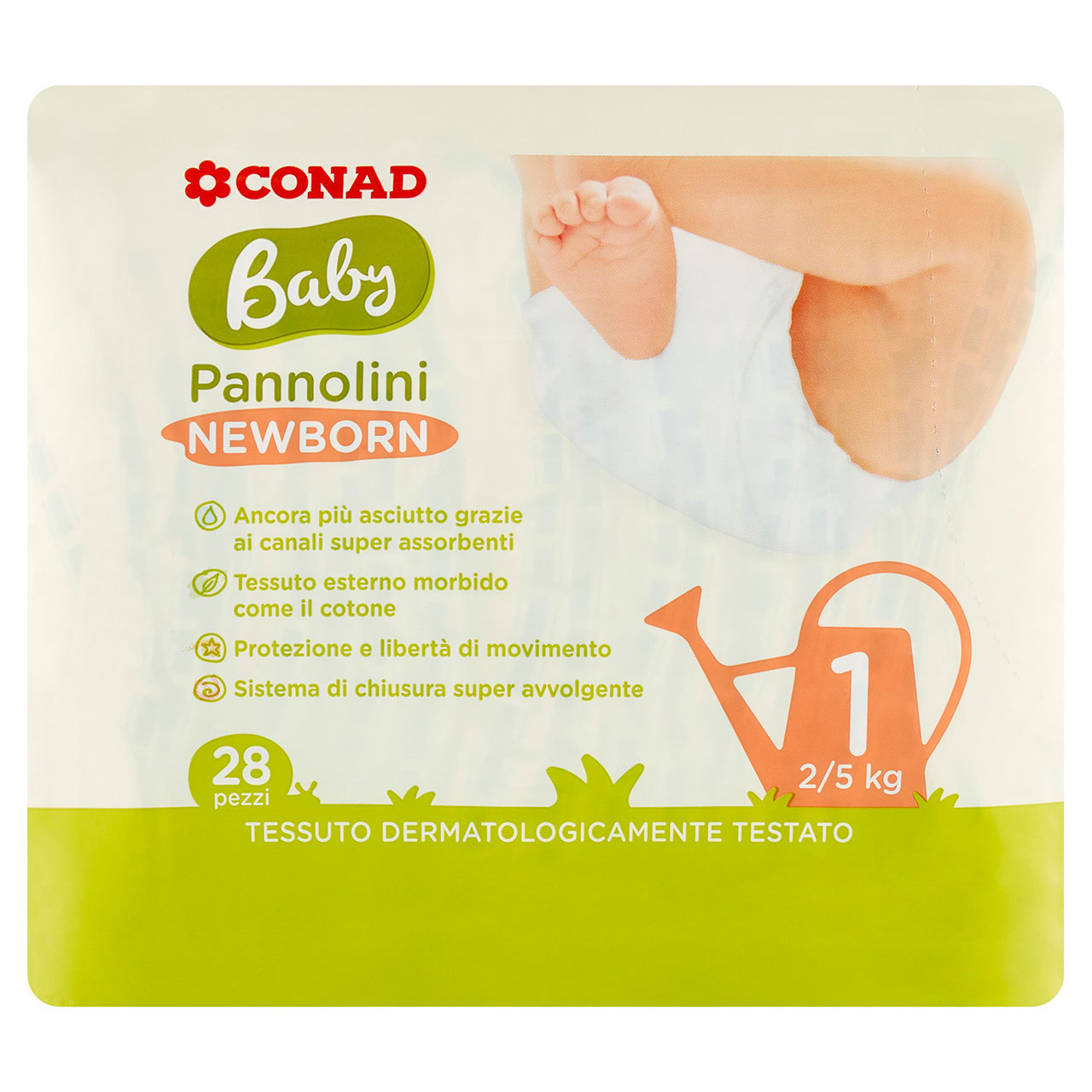 Baby Pannolini Newborn 1 2/5 kg 28 pezzi Conad