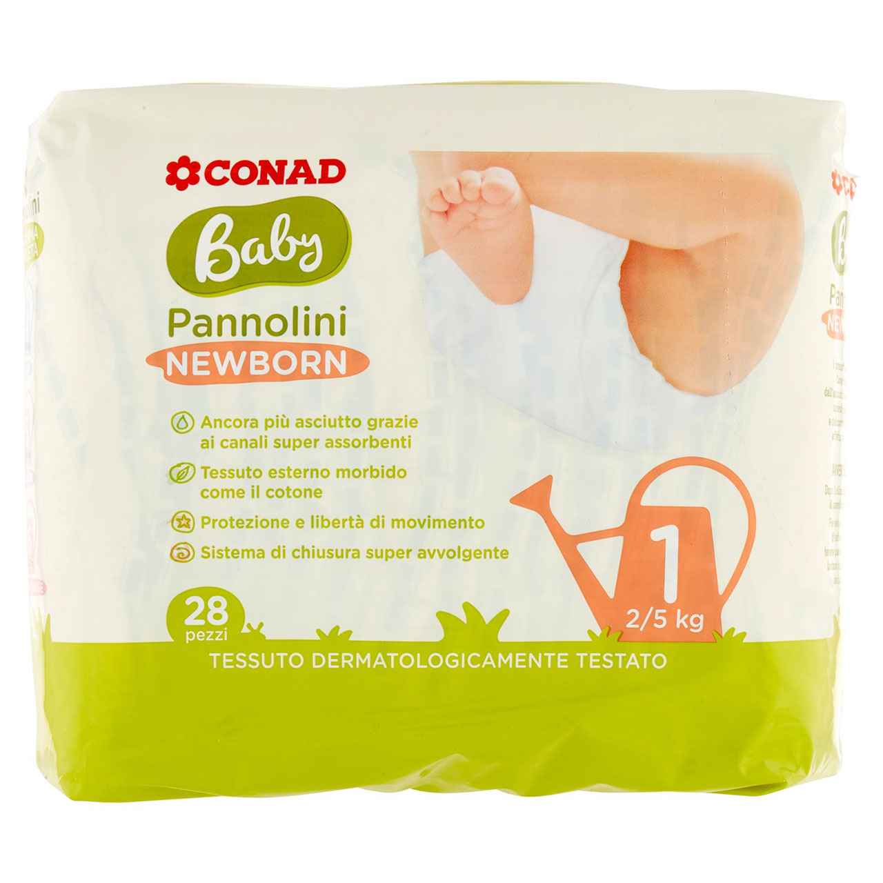 Baby Pannolini Newborn 1 2/5 kg 28 pezzi Conad