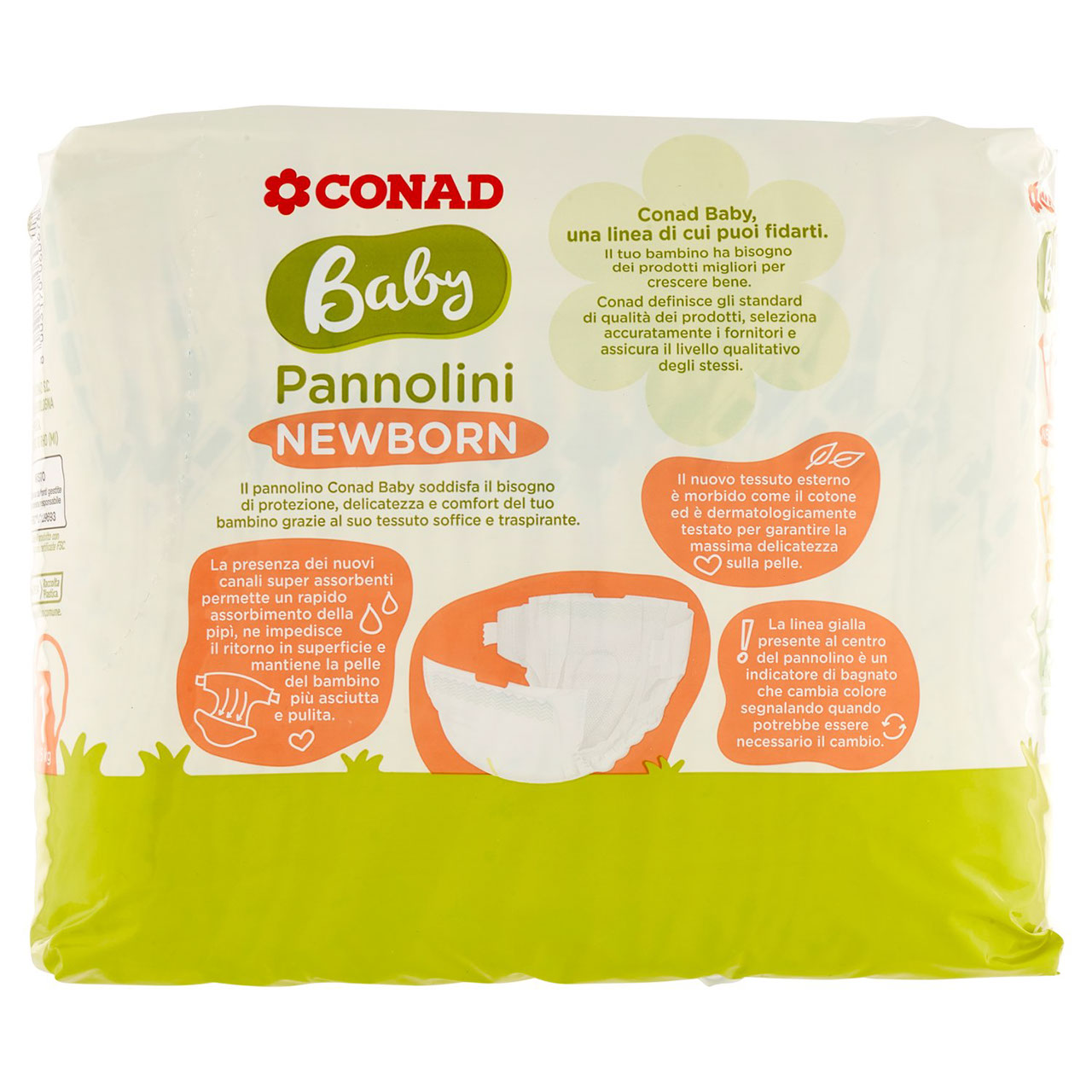 Baby Pannolini Newborn 1 2/5 kg 28 pezzi Conad