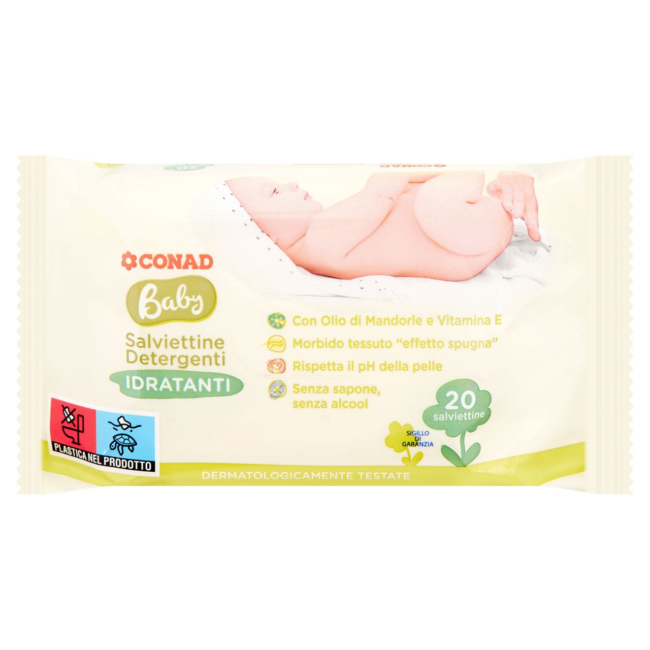 Baby Salviettine Detergenti Idratanti 20 pz Conad