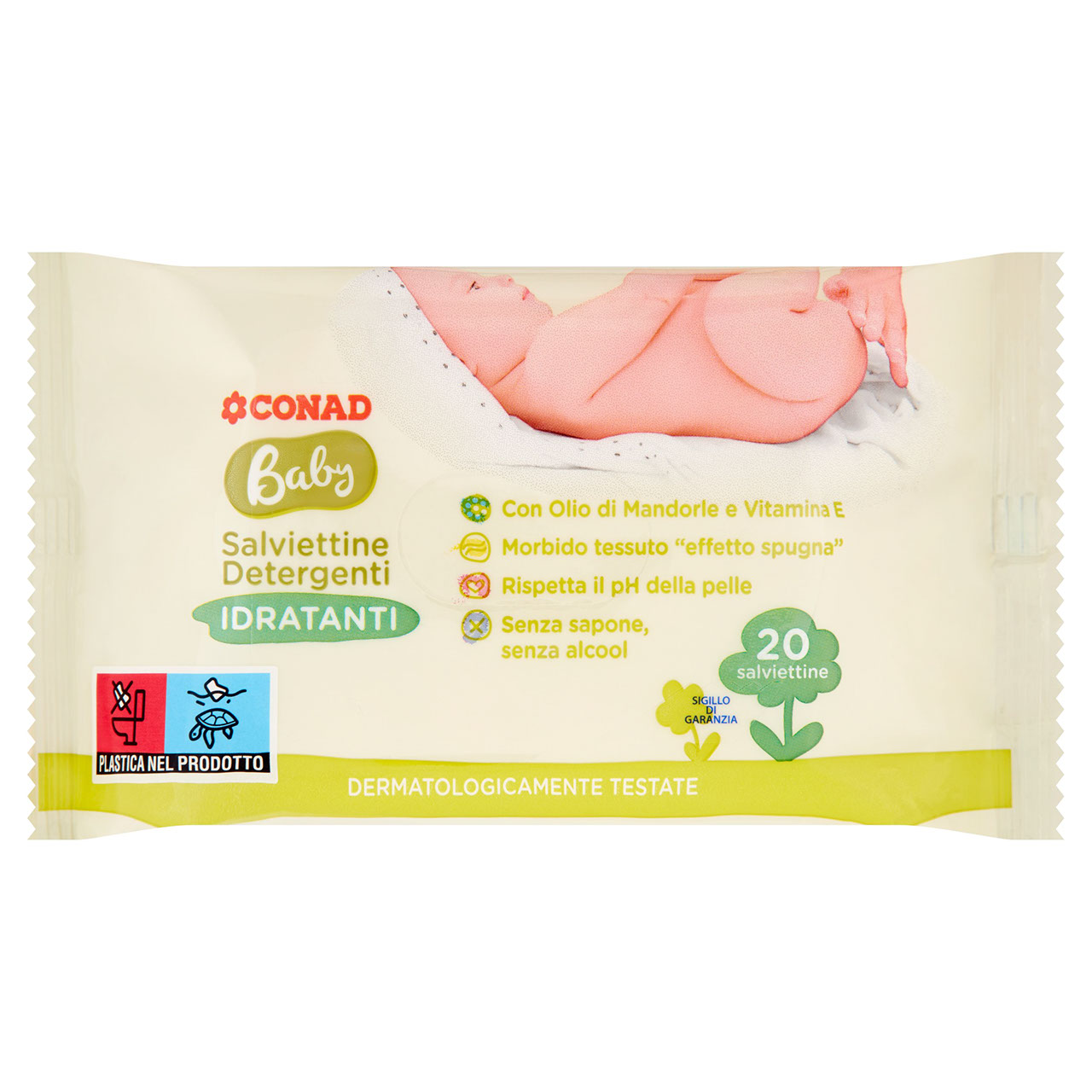 Baby Salviettine Detergenti Idratanti 20 pz Conad