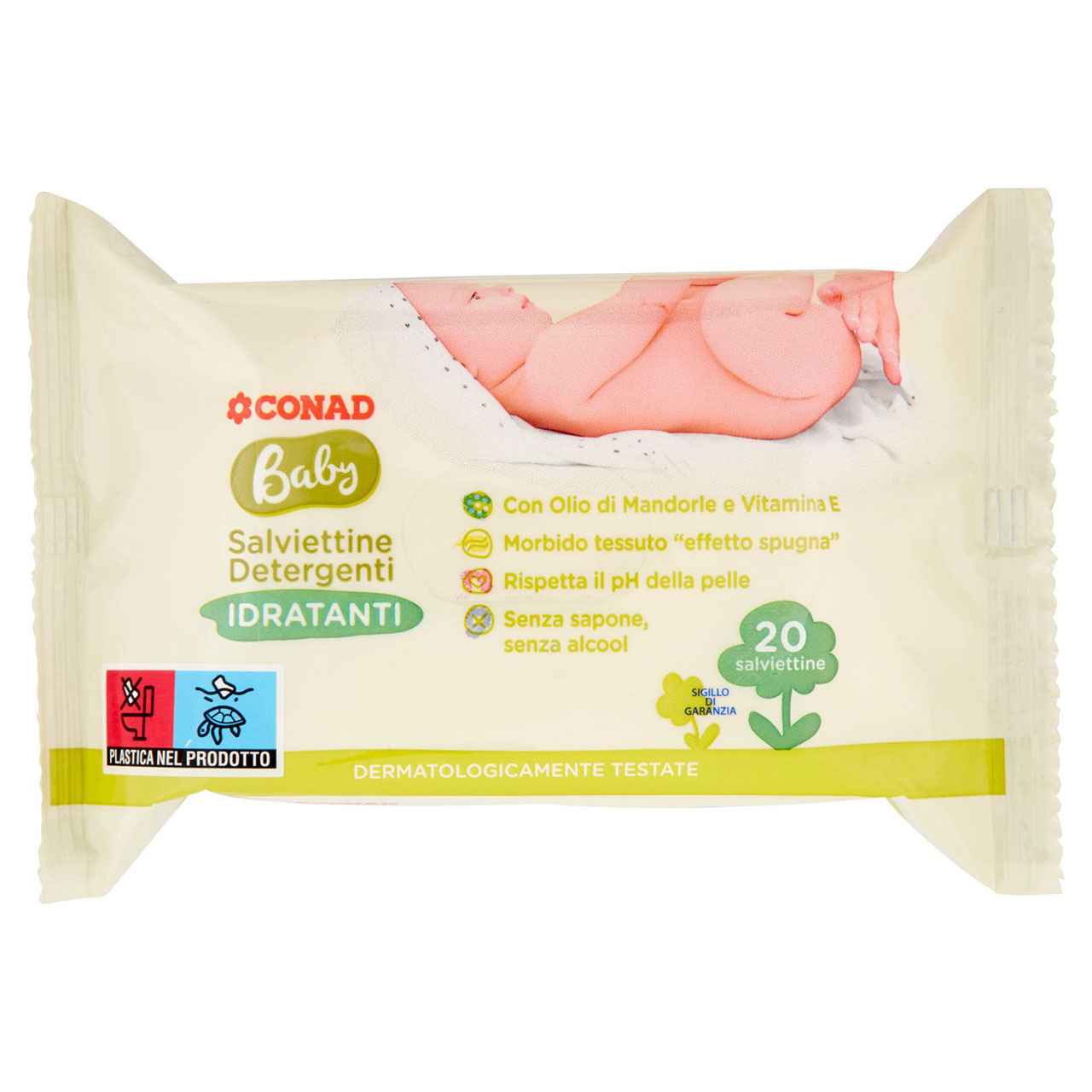 Baby Salviettine Detergenti Idratanti 20 pz Conad