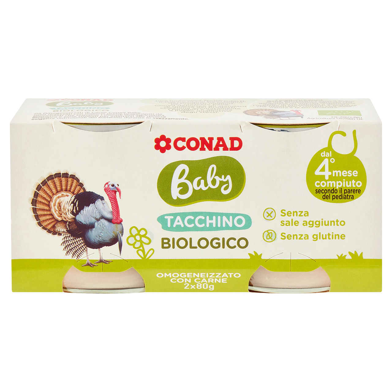 Baby Tacchino Biologico Omogeneizzato Carne 2x80g