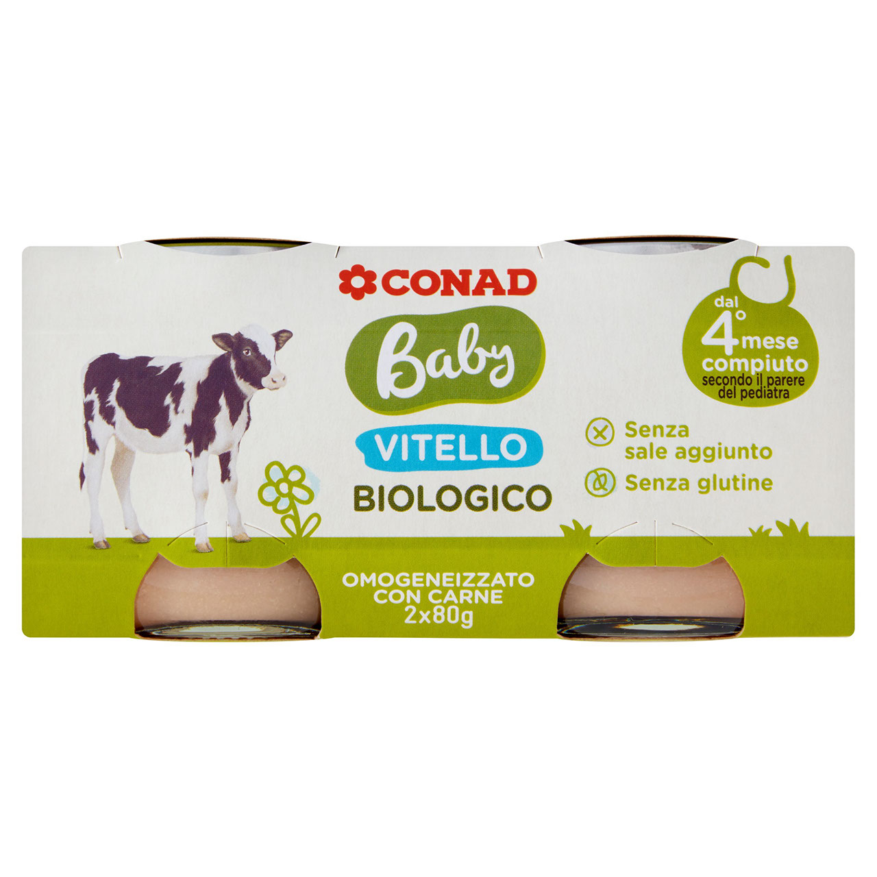 Baby Vitello Biologico Omogeneizzato Carne 2x80g