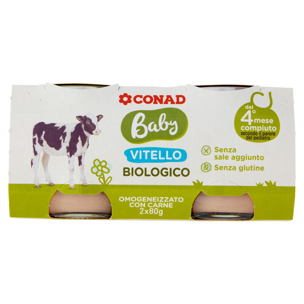 Baby Vitello Biologico Omogeneizzato Carne 2x80g