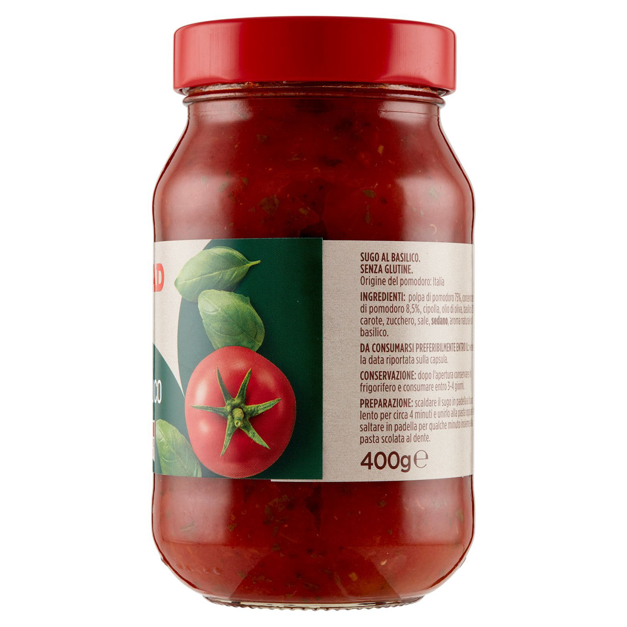 Sugo Pomodoro e Basilico 400 g Conad online