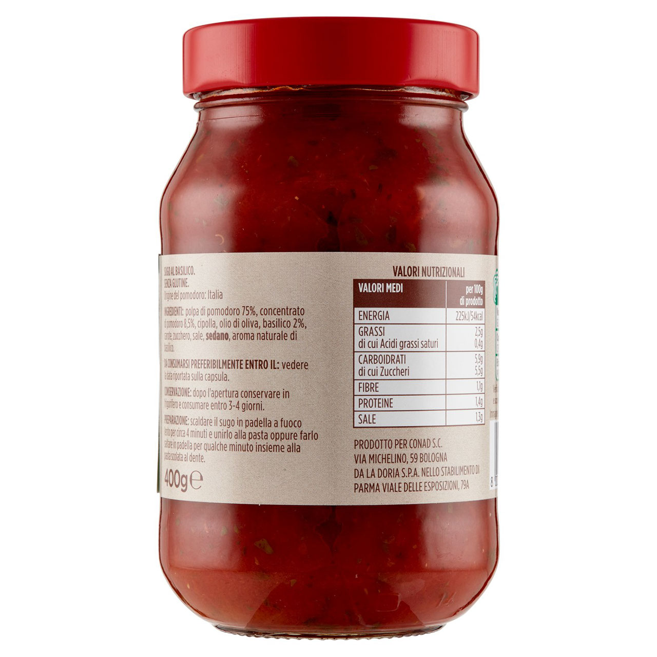 Sugo Pomodoro e Basilico 400 g Conad online