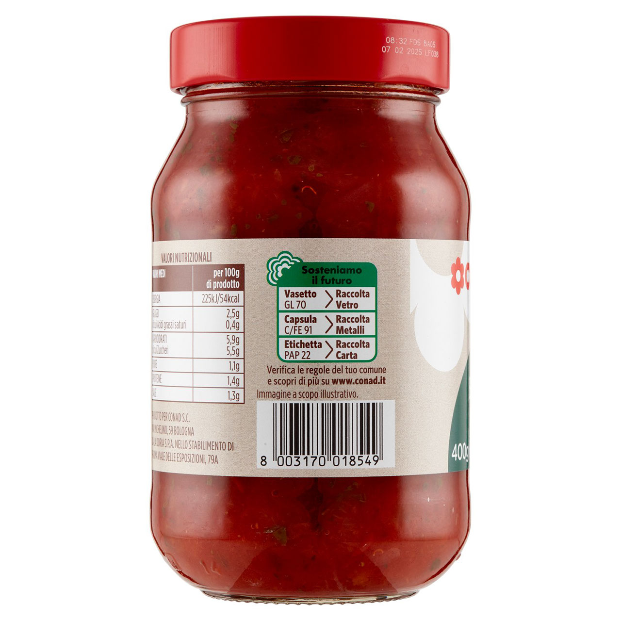 Sugo Pomodoro e Basilico 400 g Conad online