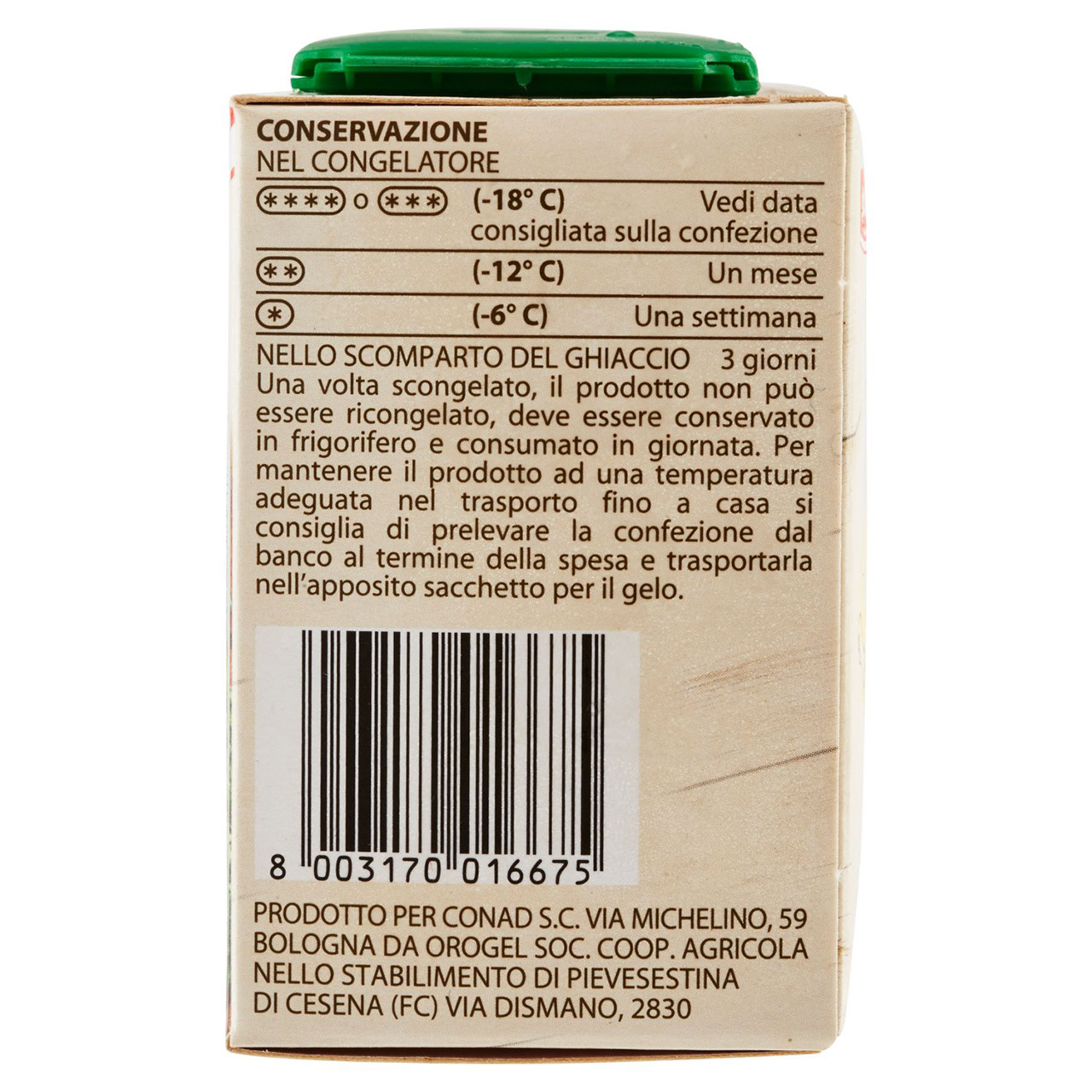 CONAD Basilico tritato Surgelato 50 g