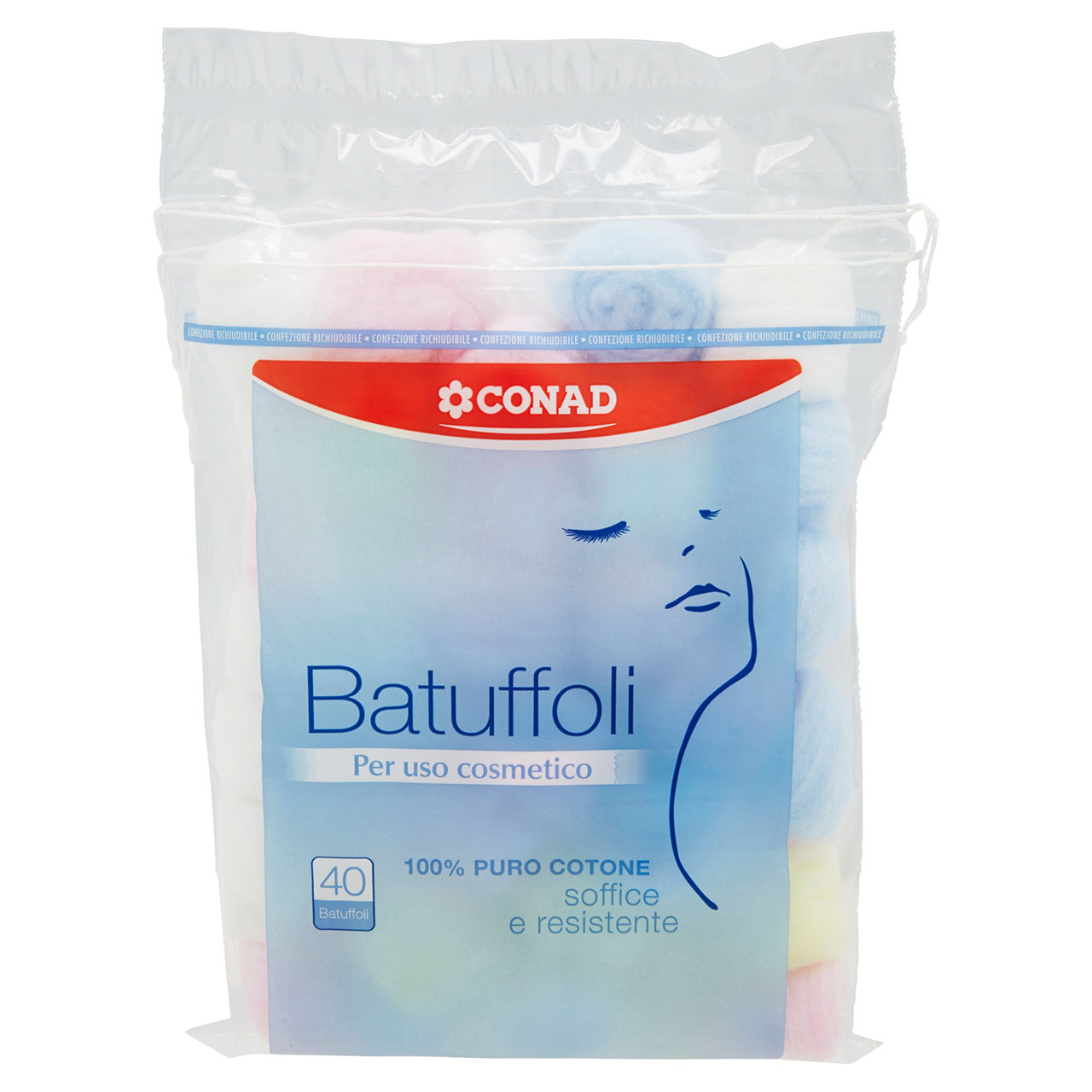 CONAD Batuffoli Per uso cosmetico 40 Batuffoli