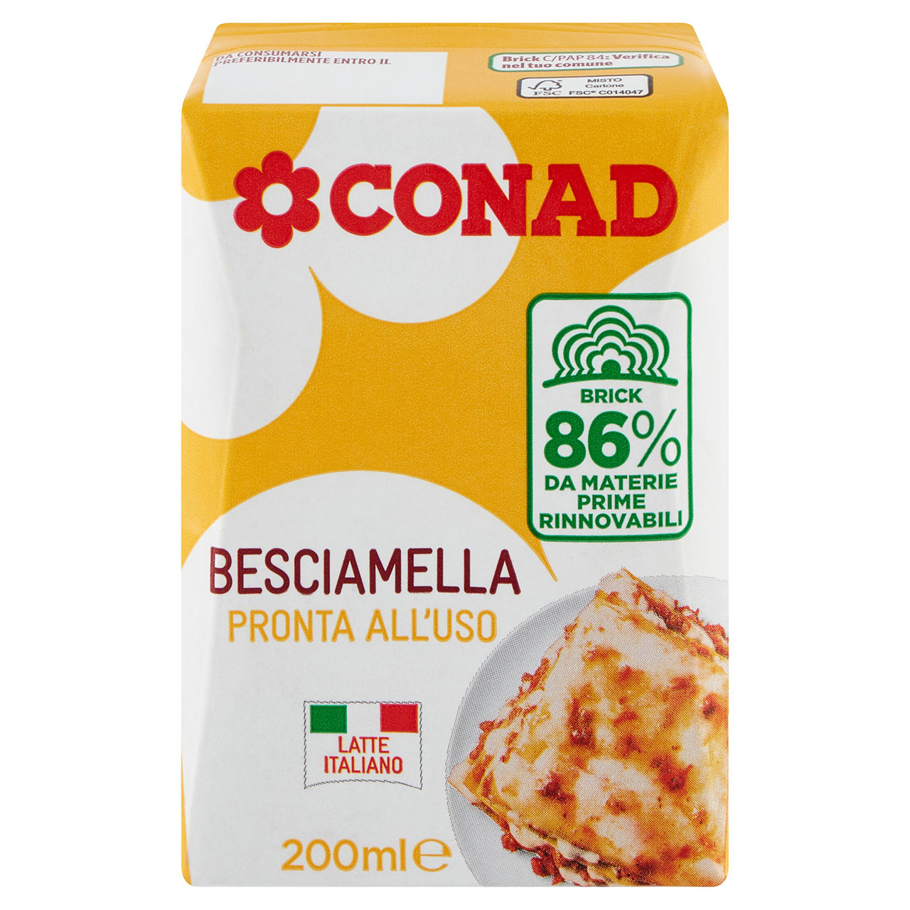 Besciamella per Cucinare 200 ml Conad