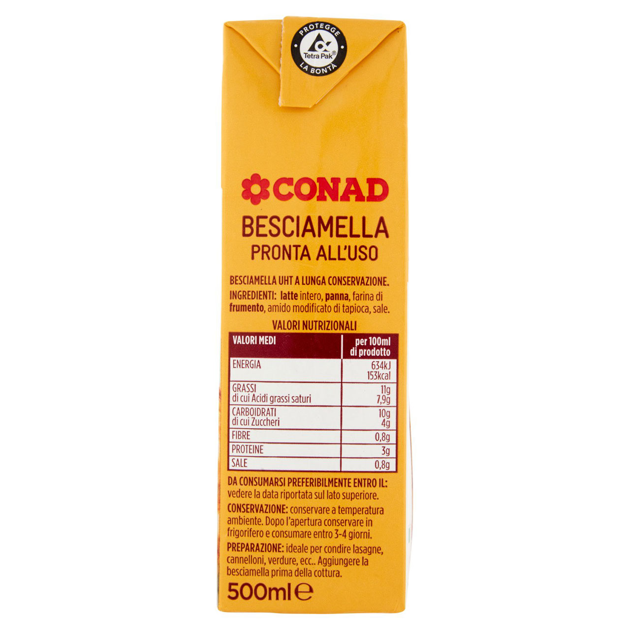 Besciamella per Cucinare 500 ml Conad