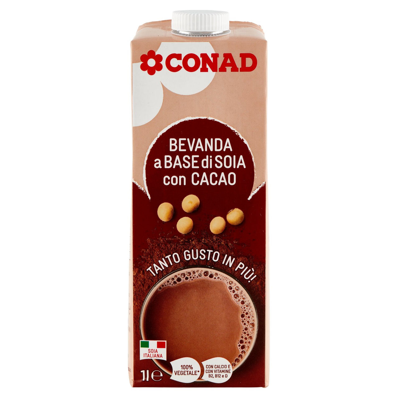 CONAD Bevanda a Base di Soia con Cacao 1 l